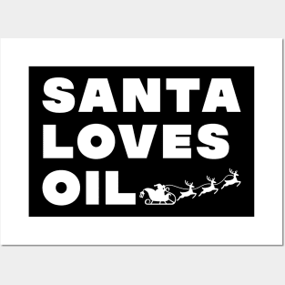 Santa Loves Oil Christmas Jumper Posters and Art